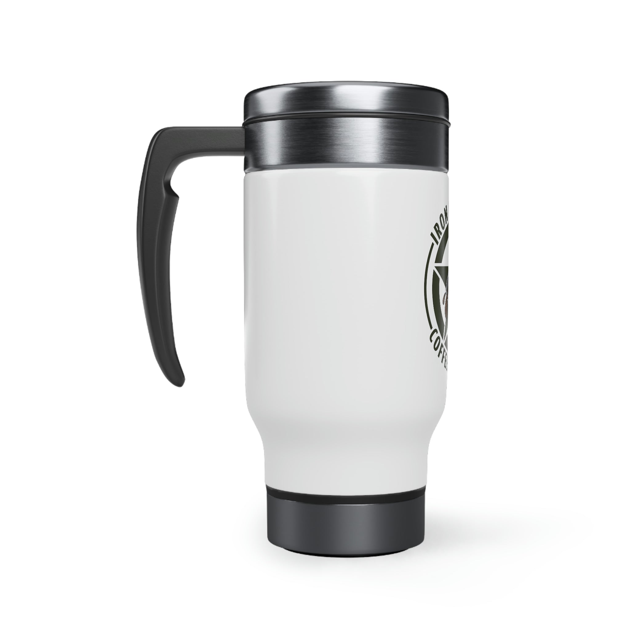 A105 - Iron Soldiers Stainless Steel Travel Mug with Handle, 14oz