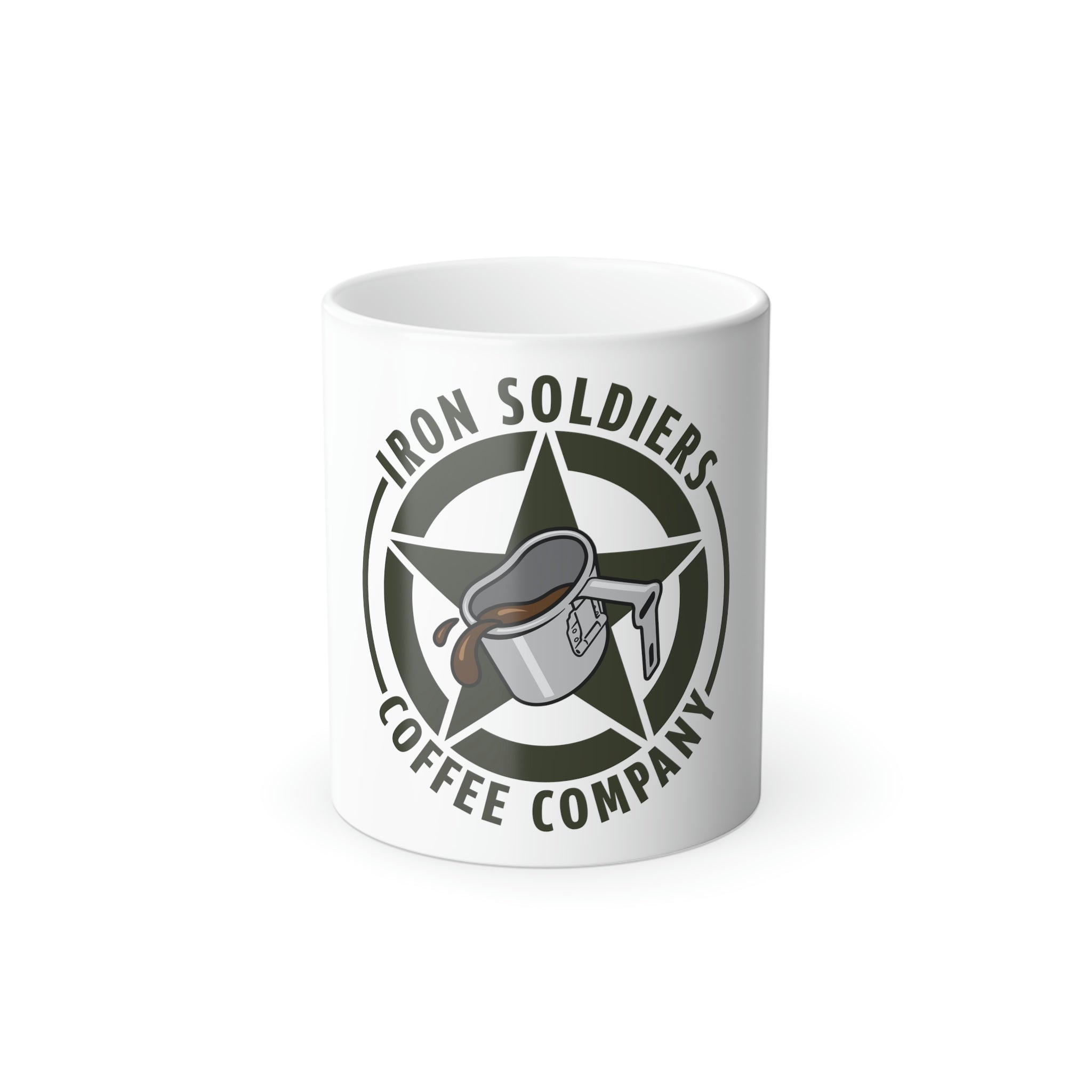 A107 - Iron Soldiers Logo Color Morphing Mug, 11oz