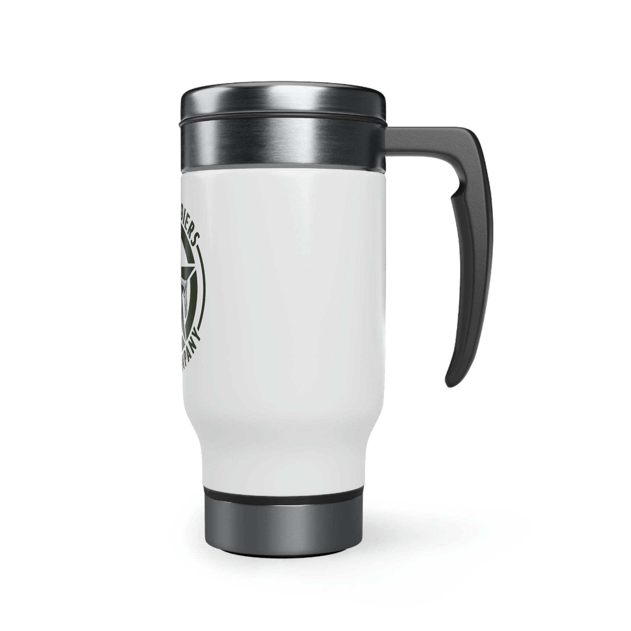 A105 - Iron Soldiers Stainless Steel Travel Mug with Handle, 14oz