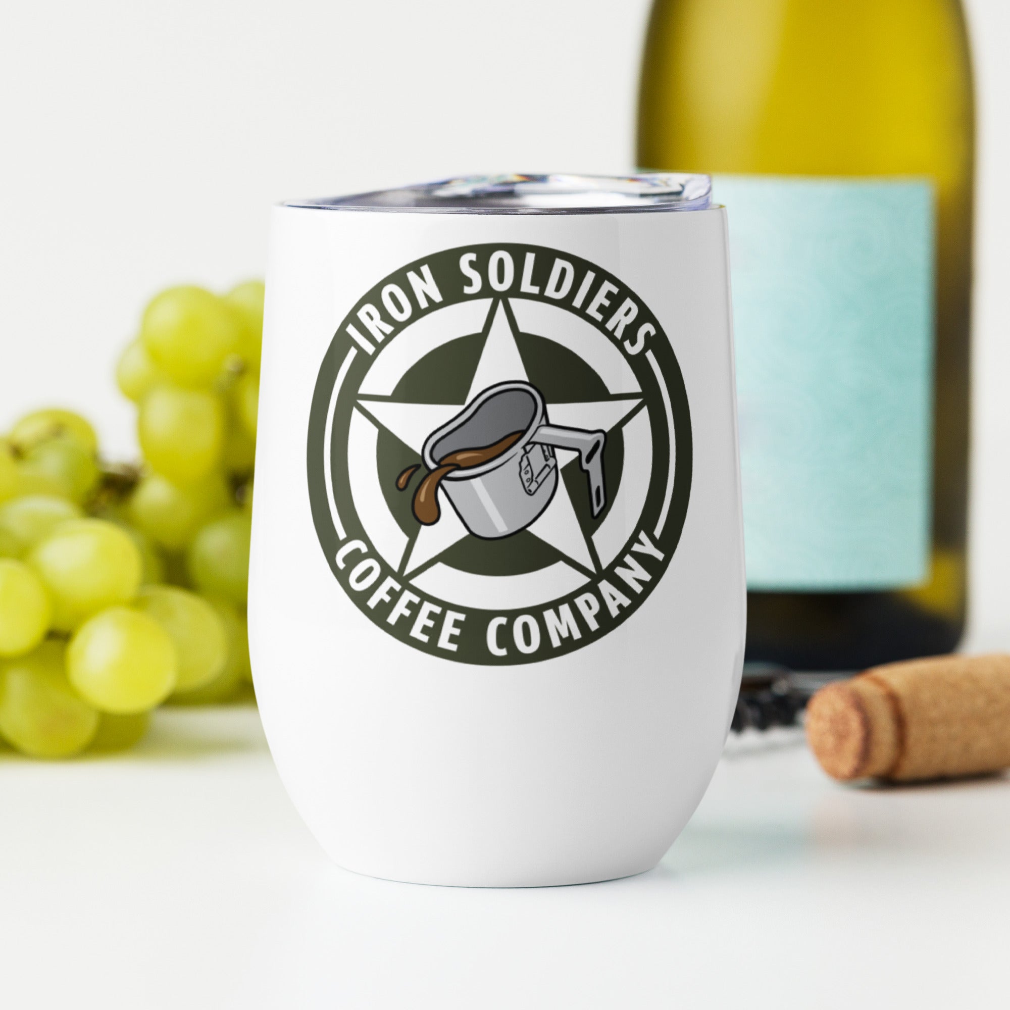 A200 - Iron Soldiers Logo Wine tumbler